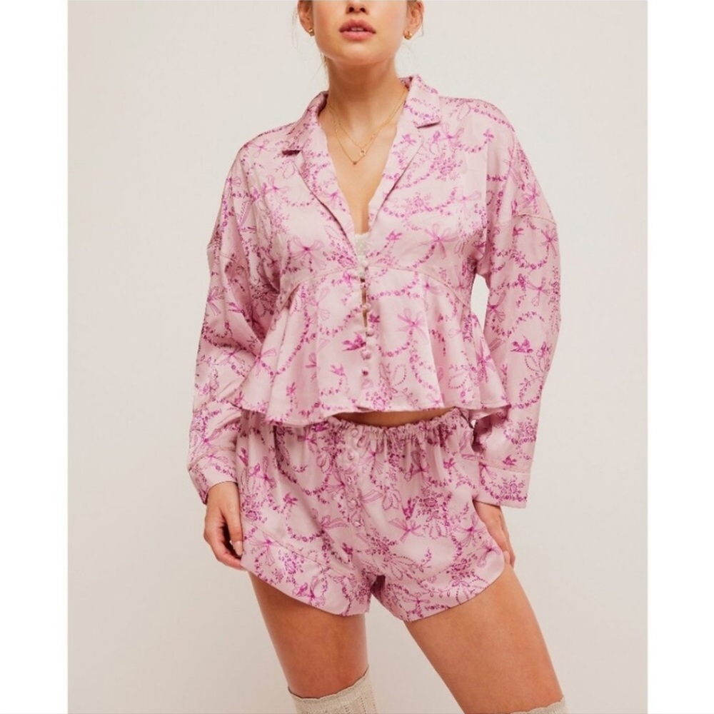 NWT Free People Beauty Sleep Pajama Set Size Small